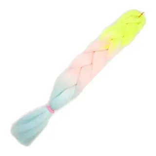 Simli Neon Sarı / Şeker Pembe / Su Yeşili Ombreli Örük 100 Gr.