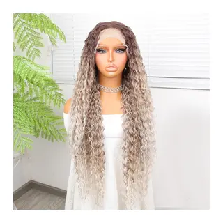 Afro Daa Rus Kumralı Beyaz Platin Ombreli Işıltılı Fiber Sen Tül Peruk