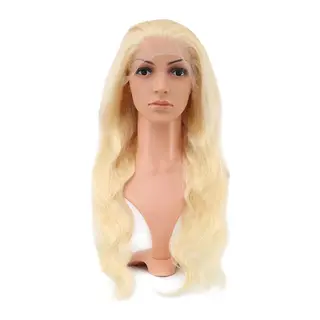 Gerçek Front Lace Daalı Platin Tül Peruk / 65/70cm
