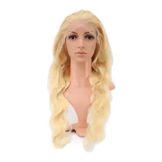 Gerçek Front Lace Daalı Platin Tül Peruk / 75/80cm