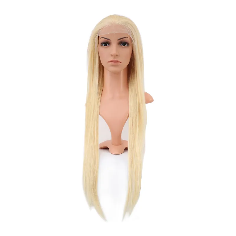 Gerçek Front Lace Düz Platin Tül Peruk / 80/85cm
