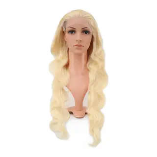 Gerçek Front Lace Daalı Platin Tül Peruk / 80/85cm