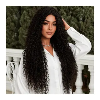 Afro Daa Fiber Sen Tül Peruk / Koyu Kestane