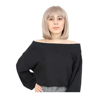 Kısa Küt Perçemli Fiber Sen Peruk / Küllü Bebek Sarı