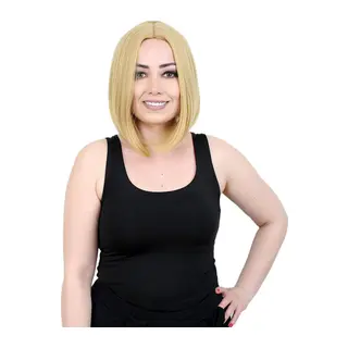 Kahkülsüz Düz Kısa Fiber Sen Peruk / Sarı