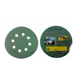 Nikon 52035 Kırılmaz Yeşil Cırt Zımpara 125X60 Kum 8 Delikli