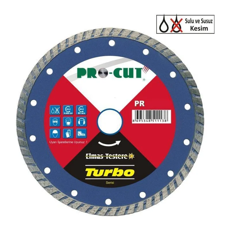 Prut AB 180 mm Turbo Kanallı Elmas Testere