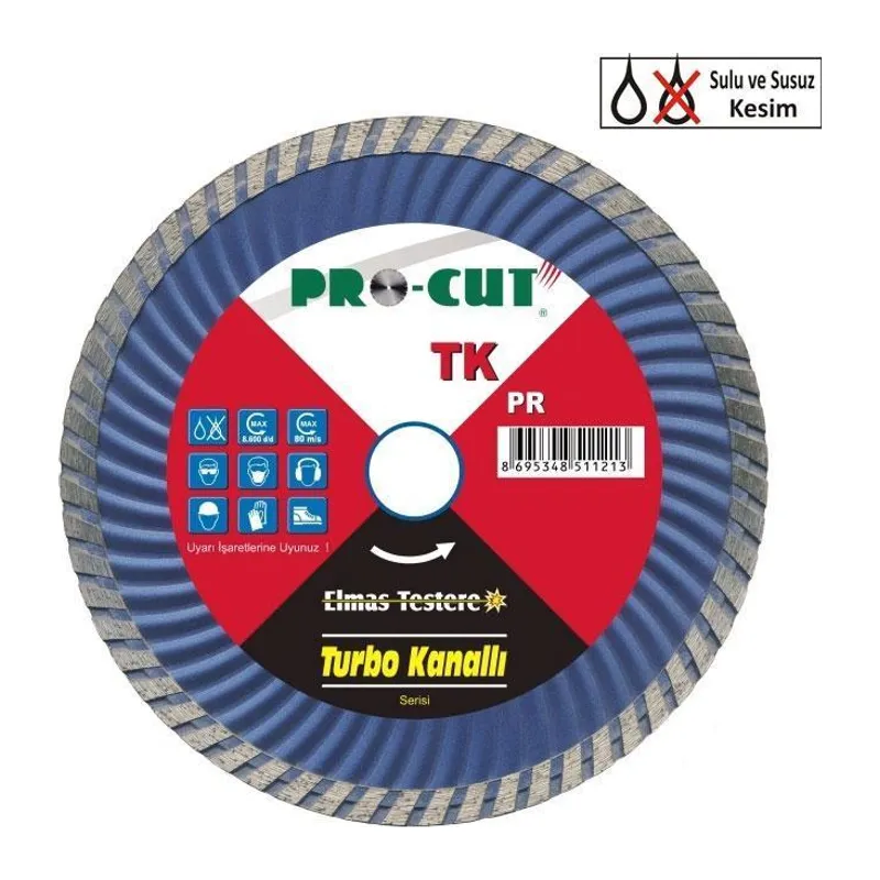 Prut TK 230 mm Turbo Kanallı Elmas Testere