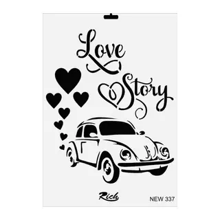 Rich New Seri N-337 Stencil 35x25 cm