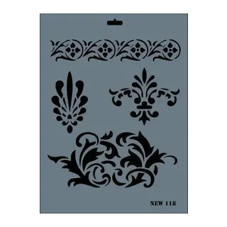 Rich New Seri N-118 Stencil 35x25 cm