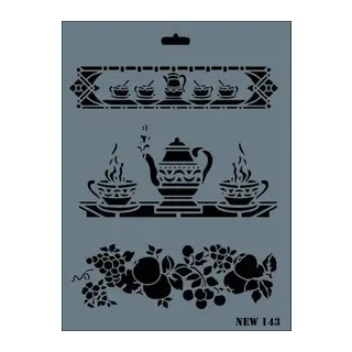 Rich New Seri N-143 Stencil 35x25 cm