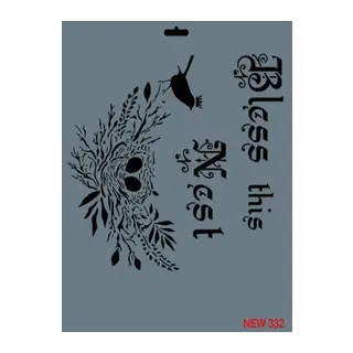 Rich New Seri N-332 Stencil 35x25 cm