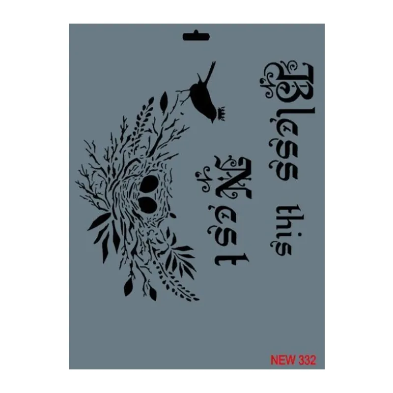 Rich New Seri N-332 Stencil 35x25 cm