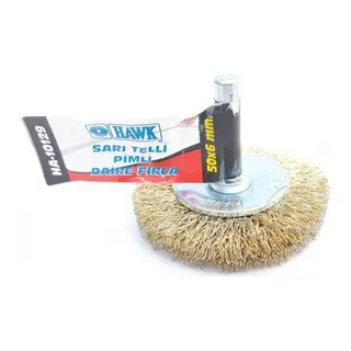 HA10129 Pimli Sarı Tel Daire Fırça 50x6 mm