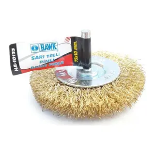 HA10133 Pimli Sarı Tel Daire Fırça 75x10 mm
