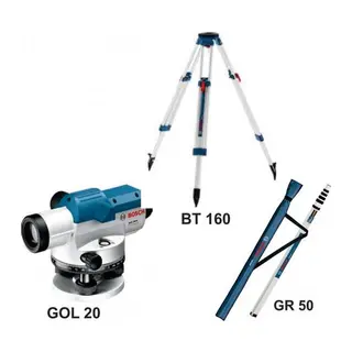 GOL 20 D+BT 160 Tripod+GR 500 Mira 100 Metre Optik Nivelman