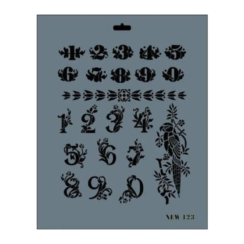 Rich New Seri N-123 Stencil 35x25 cm