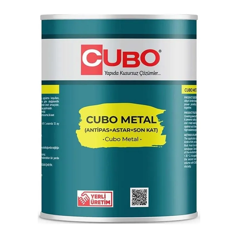 Cubo Metal Pas Boyası Beyaz 0,75 Litre