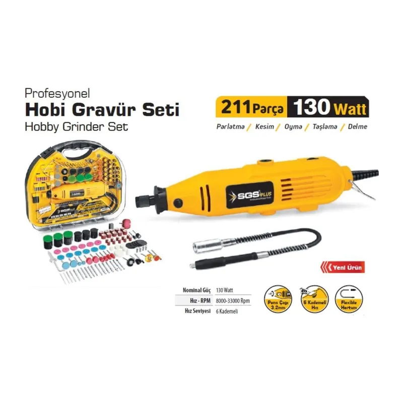 5260 Hobi Grür Seti 130 Watt 211 Parça