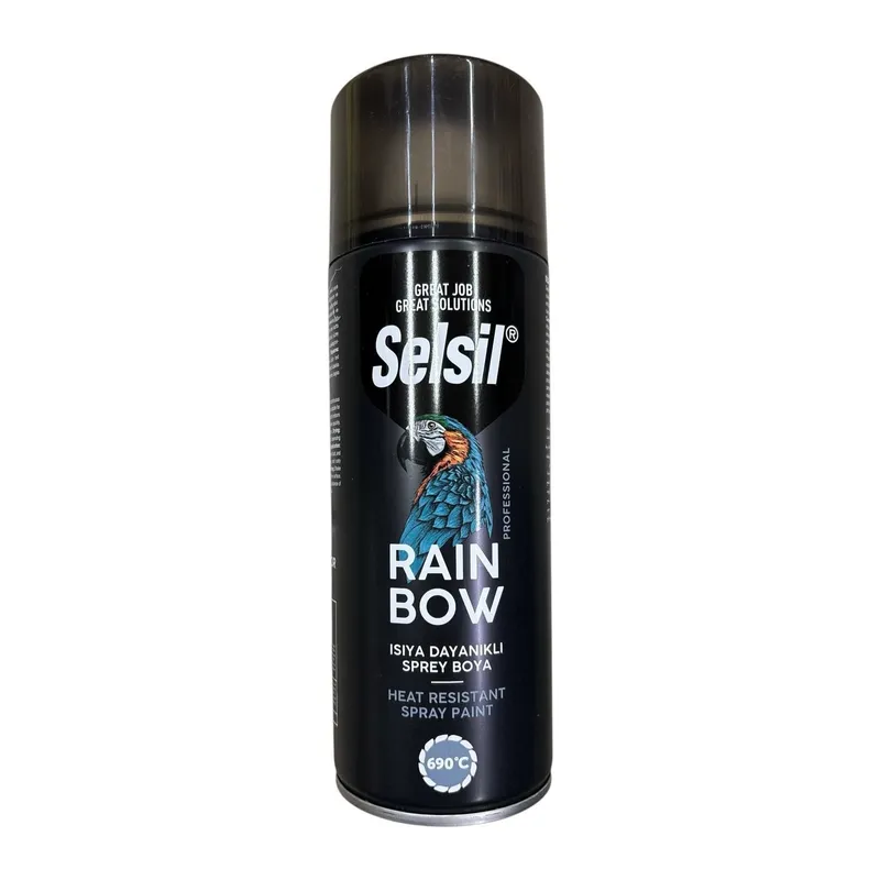 Rainbow Akrilik Sprey Boya 690 Derece Isıya Dalı Siyah