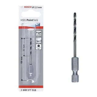 Pointteq Altıgen Şaftlı Hss Matkap Ucu 2,5 mm