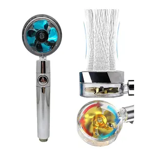 360 Derece Dönebilen Pervaneli Turbo Duş Başlığı