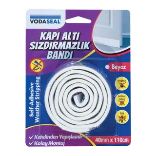 Kapı Altı Sızdırmazlık Bandı 40 mm 110 cm Beyaz