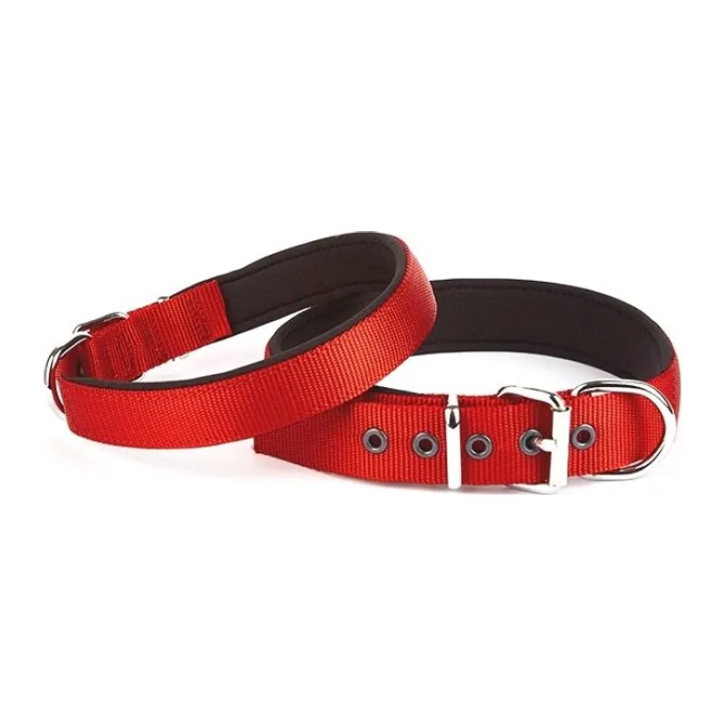 Seri Dokuma Köpek Boyun Tasması 4x52-60cm Kırmızı