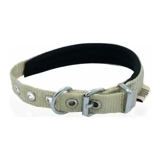 Softlu Köpek Boyun Tasması 2 cm x 45 cm Haki
