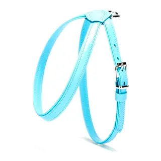 El Yapımı Deri Köpek Göğüs Tasması 1,2 x 25 -35 cm Beyaz