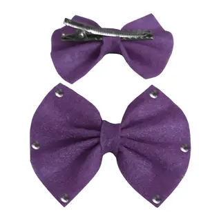 Pullu Keçe Kedi Köpek Tokası Mor 4.5-5.5 cm (2 Adet)