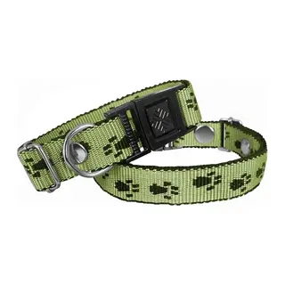Köpek Tasması Patili Dokuma 2 cm - Min: 30 cm - Max: 50 cm Yeşil