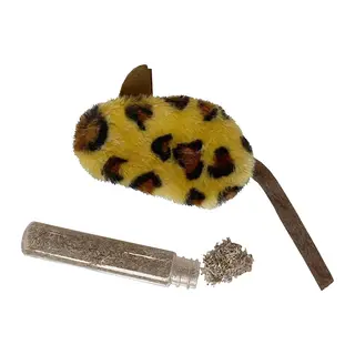Kedi Oyuncağı Leopar Desenli Peluş Fare 6-10-18 cm