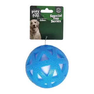 Işıklı Üçgen Desenli Plastik Top Köpek Oyuncağı 7,5 Cm Mi