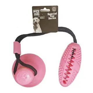 Yapışkanlı Ödül Hazneli Köpek Oyuncağı 5x12x56 Cm Pembe