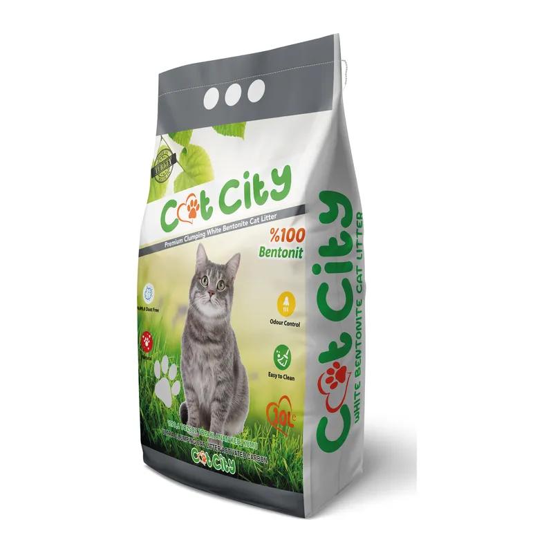 Doğal Topaklanan Kedi Kumu 10 Lt Aktif Karbonlu