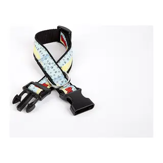 Pati Desenli Dokuma Köpek Boyun Tasması 3 cm x 36-60 cm Siyah
