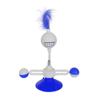 Vantuzlu Komik Dönen Kedi Oyuncağı 17 cm*18-30 cm Mi