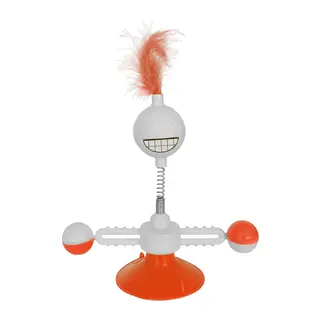 Vantuzlu Komik Dönen Kedi Oyuncağı 17 cm*18-30 cm Tcu