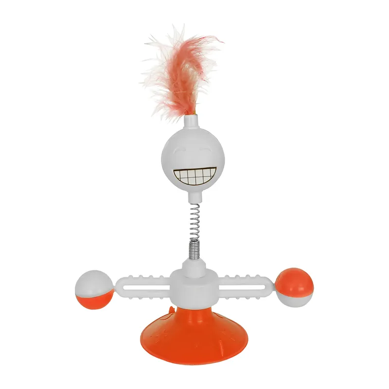 Vantuzlu Komik Dönen Kedi Oyuncağı 17 cm*18-30 cm Tcu