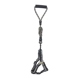 Köpek Göğüs Tasma Seti Daa Desenli 1.5 cm*35-48 cm Siyah-Beyaz