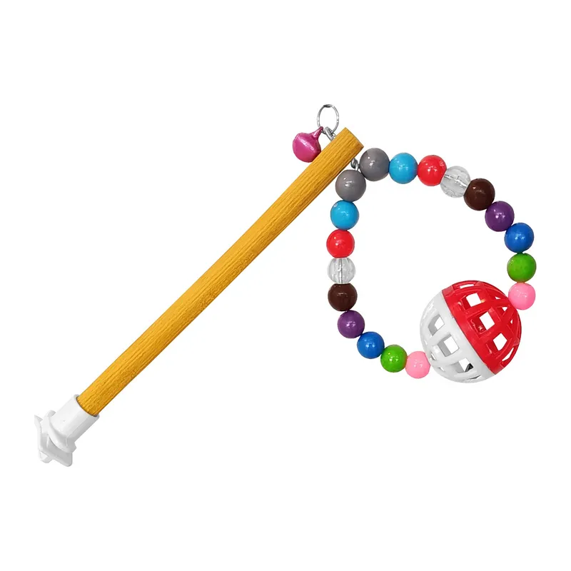 Renkli Boncuklu Ve Tünekli Muhabbet Kuş Salıncağı 9.5-16 cm