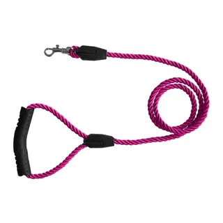 Üçlü Sarmallı Köpek Gezdirme Halatı 1 cm-120 cm Pembe