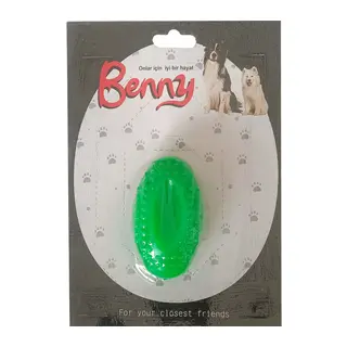 Benny Köpek Oyuncağı Sert Elips Top 8 x 4.5 cm Yeşil