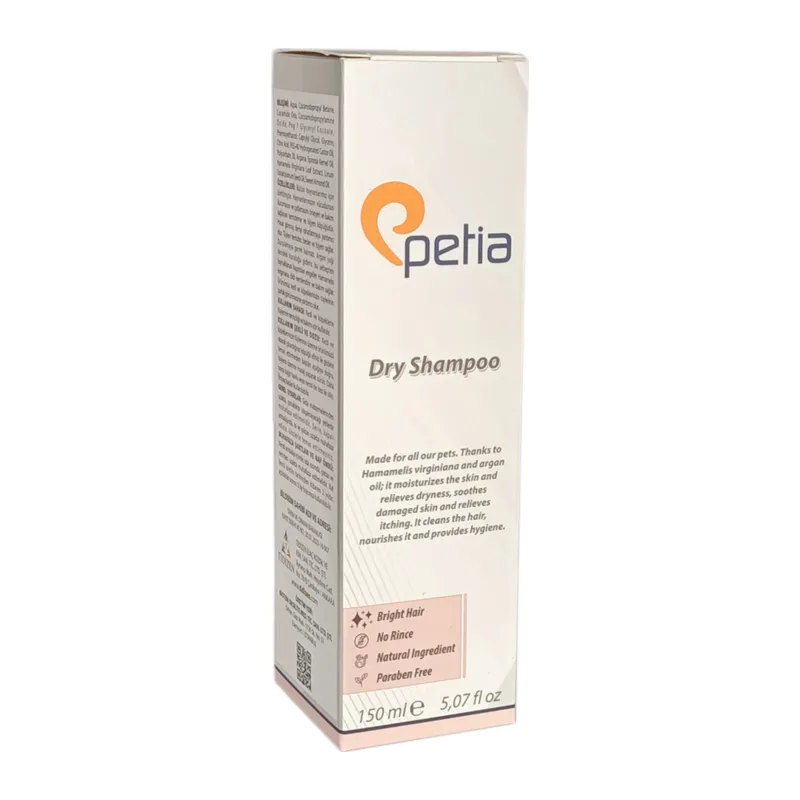 Petia Paw Dry Shampoo Doğal Kedi Ve Köpek Kuru Köpük Şampuanı 150 ml