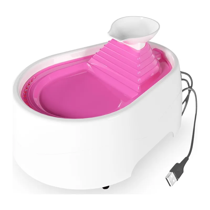 Kedi Köpek Su Pınarı Şe 2 Litre - 5 volt (usb'li) Pembe