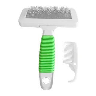 Temizleme Aparatlı Kedi Köpek Tarağı 7 cm-14 cm Small Yeşil