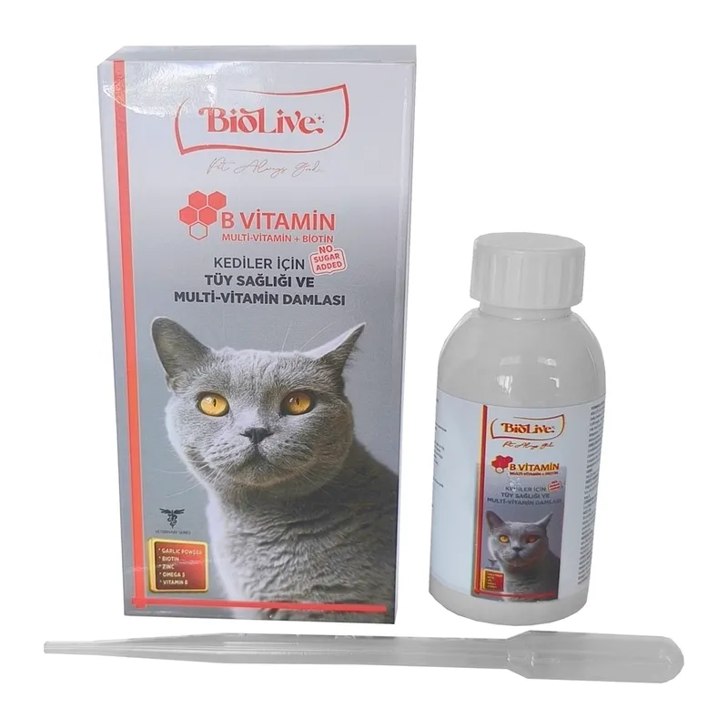 Biolive Kediler İçin B min+Multimin Sağlığı Likit min 100ml