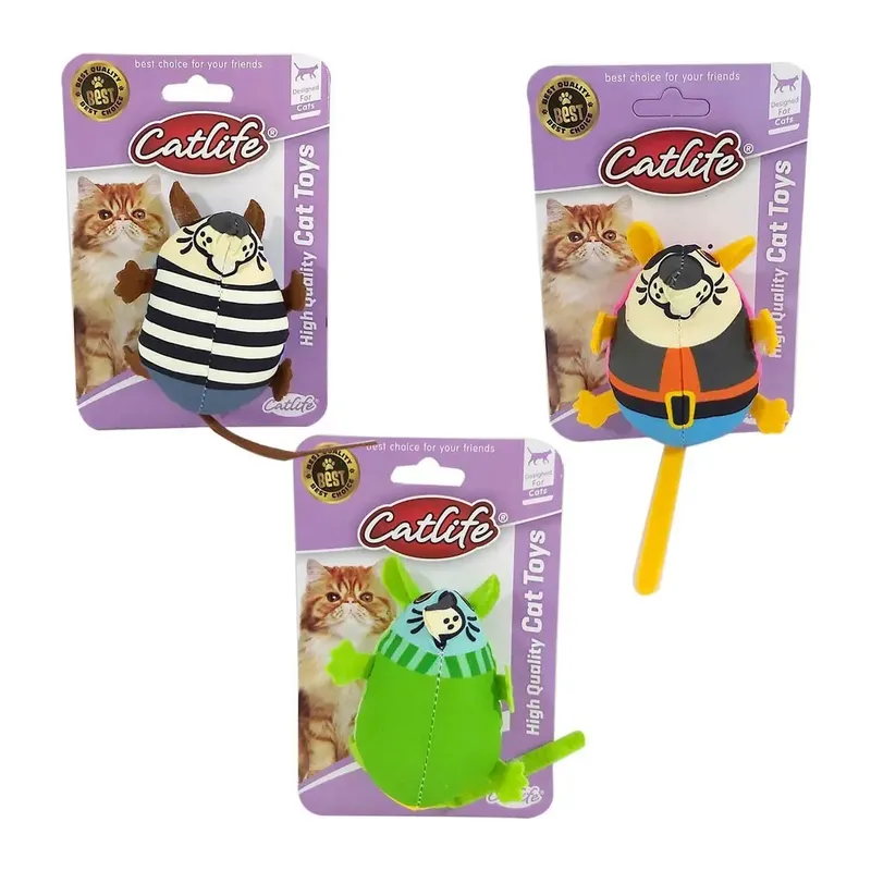 Sevimli Kumaş Fare Kedi Oyuncağı 17 cm Çeşitli Renklerde