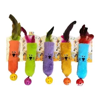 Catnipli Peluş Kedi Köpek Oyuncağı 7 x 23 cm Çeşitli Renklerde